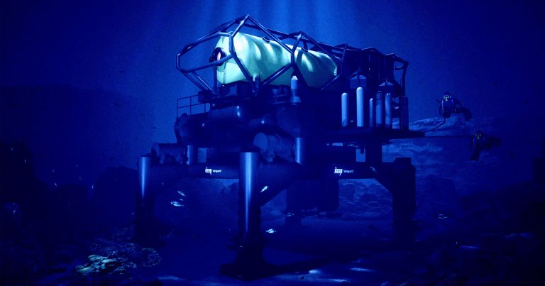 An image of the Vanguard subsea human habitat developed by DEEP.