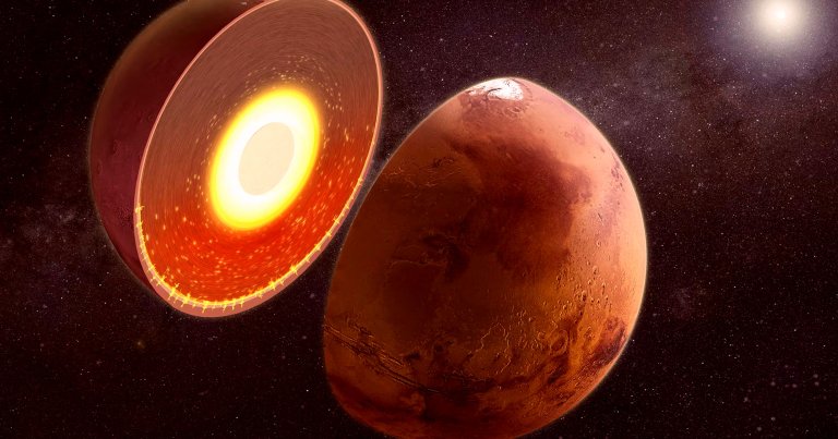 Artist concept of Mars's warm southern interior.
