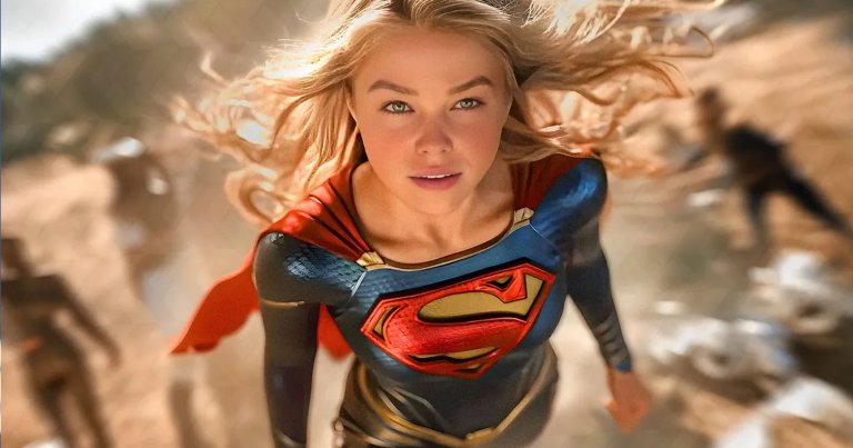 A screenshot of the superhero movie "Supergirl."