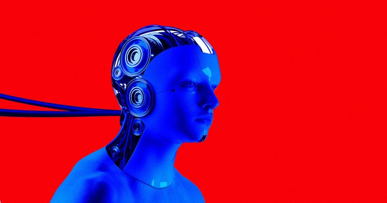 A photo illustration of a sad robot.