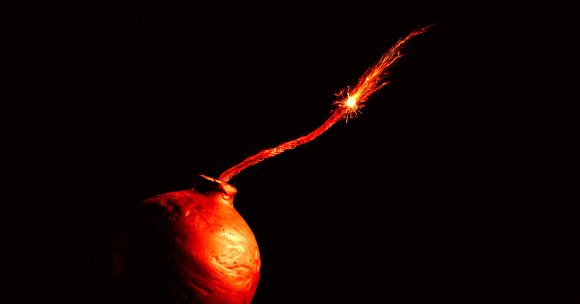 A photo illustration of a bomb.