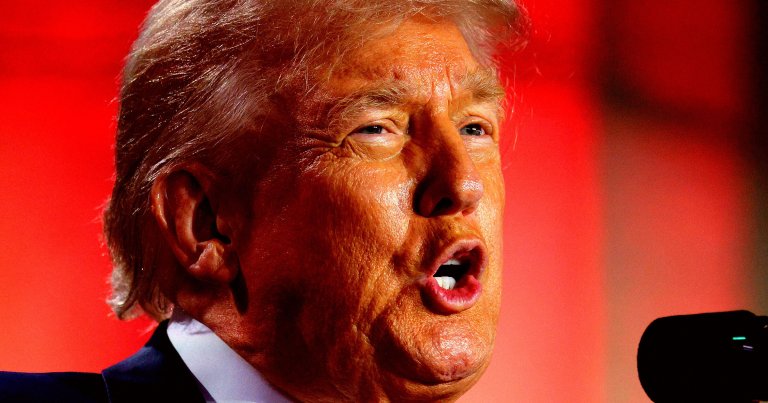 President Donald Trump speaks during the "Winning the AI Race" summit.