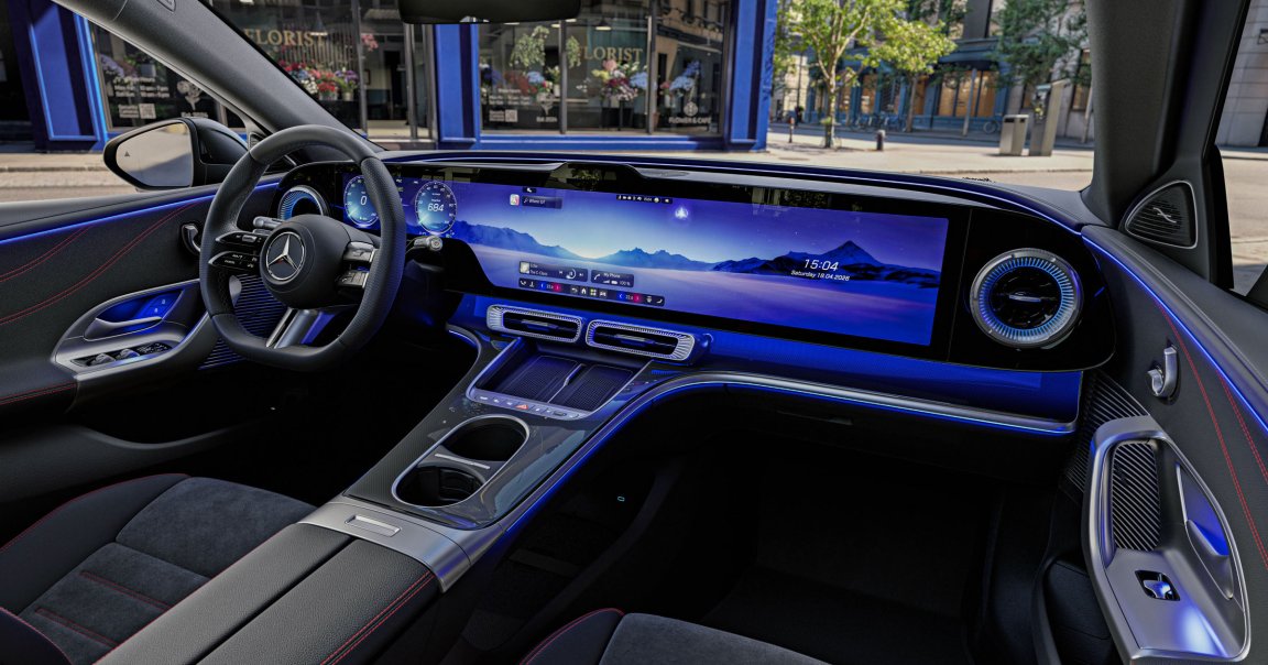 The interior of a 2026 Mercedes C-Class.