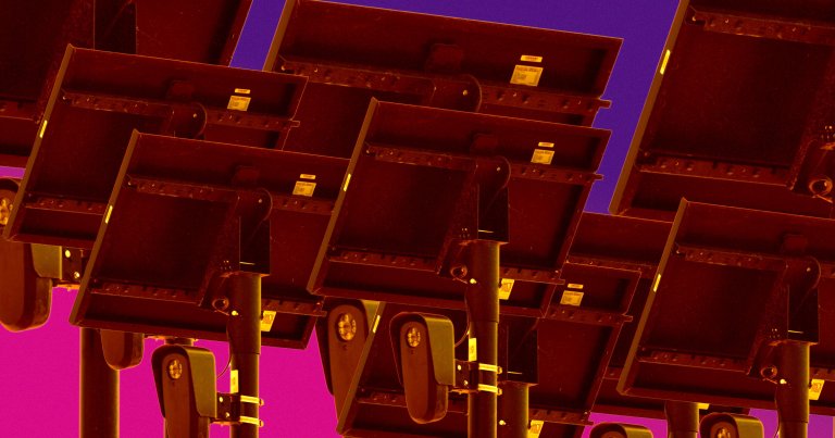A photo illustration of Flock cameras.