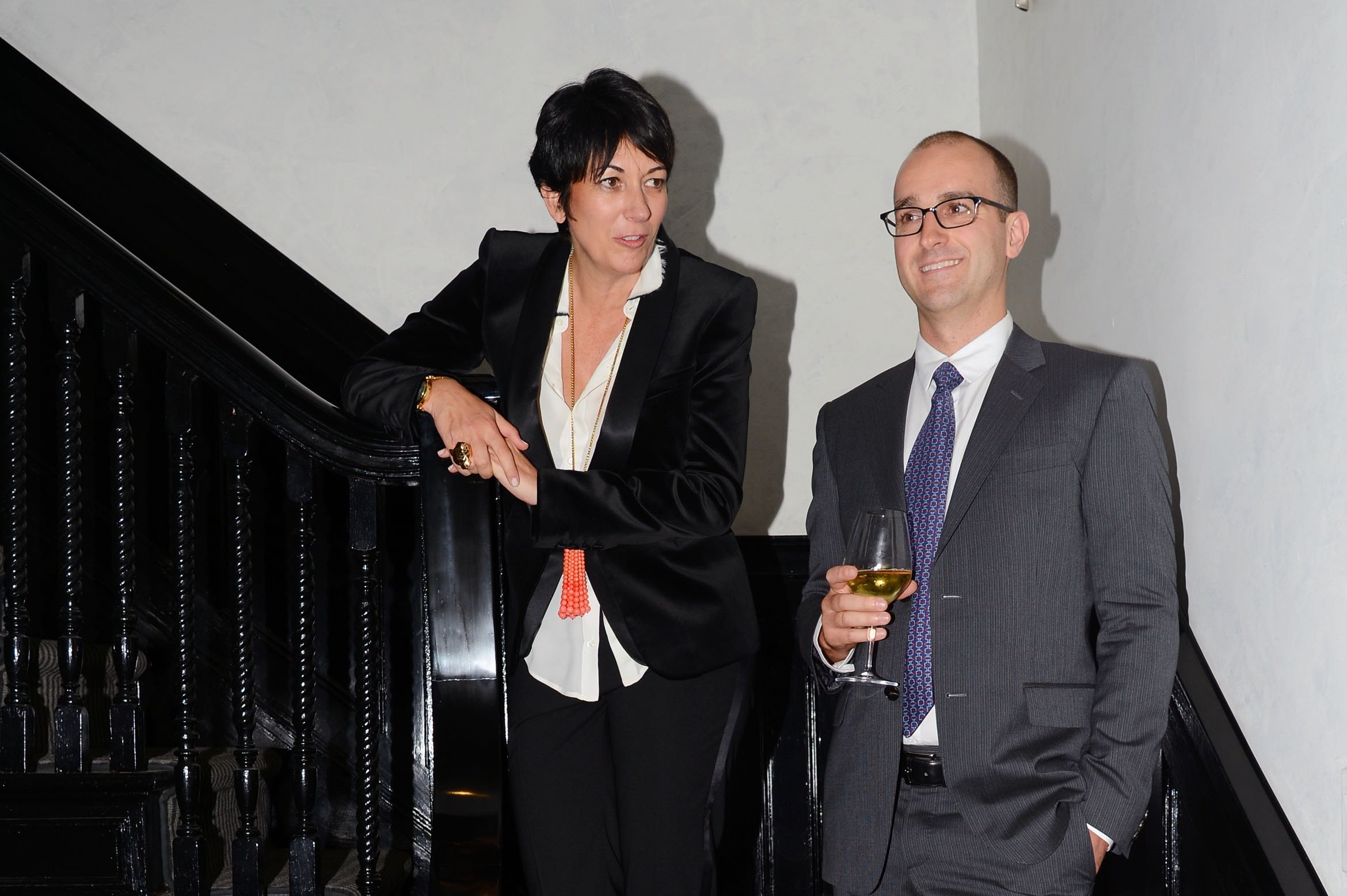 Ghislaine Maxwell and Justin Brown at a September 2013 party for Ideapod held at the Manhattan home of Ghislaine Maxwell