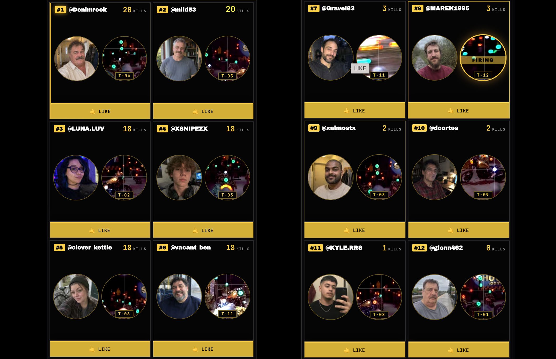 Screenshots of user profiles on Shov which appear to be AI-generated.