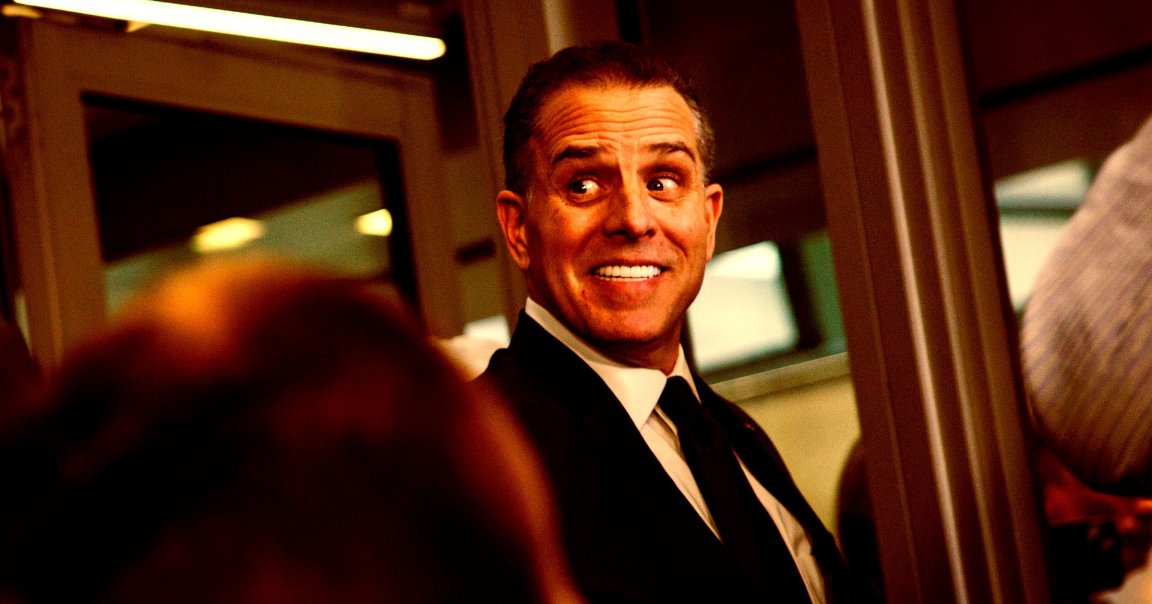 Hunter Biden, son of U.S. President Joe Biden, leaves with his attorney Abbe Lowell following a closed-door deposition.