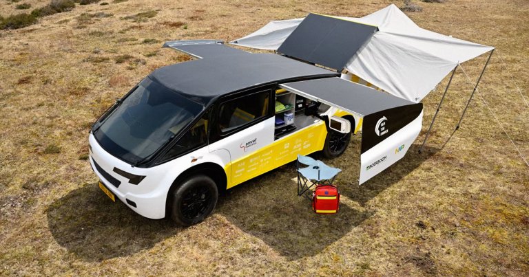 A solar-powered ambulance to be used in Kenya.