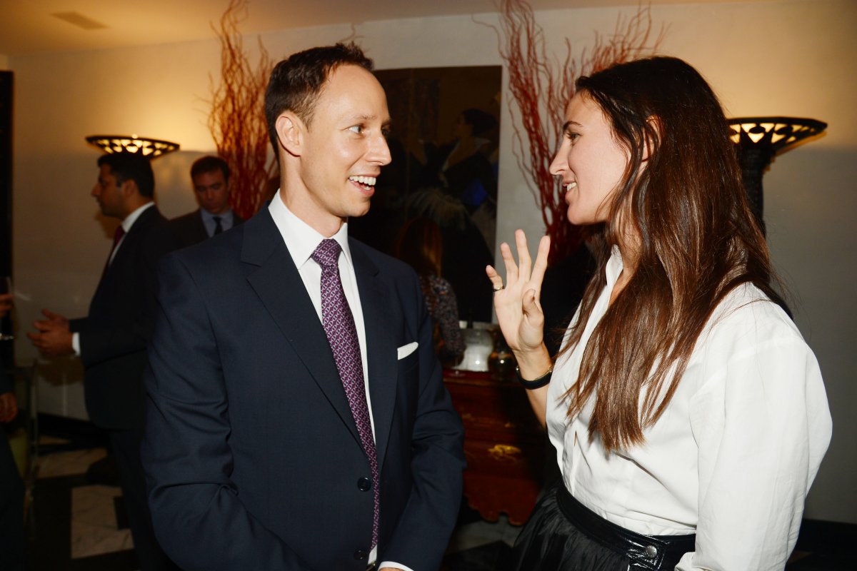 Mark Bakacs and Katherine Keating at a party hosted at the Manhattan home of Ghislaine Maxwell.