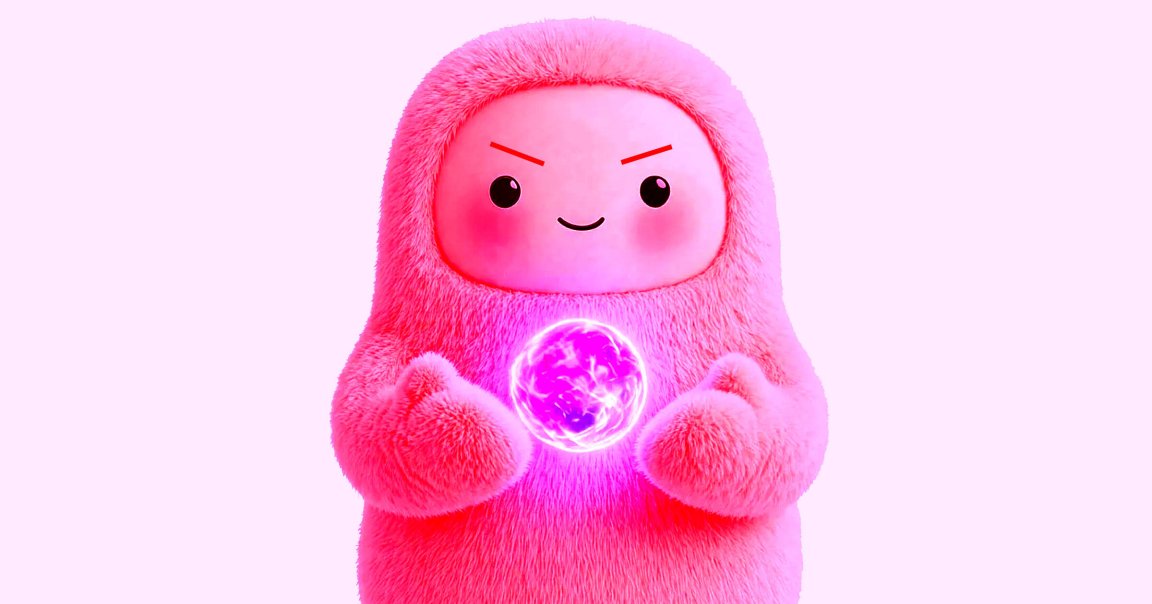 A color-treated photo of Meta's Muse mascot.