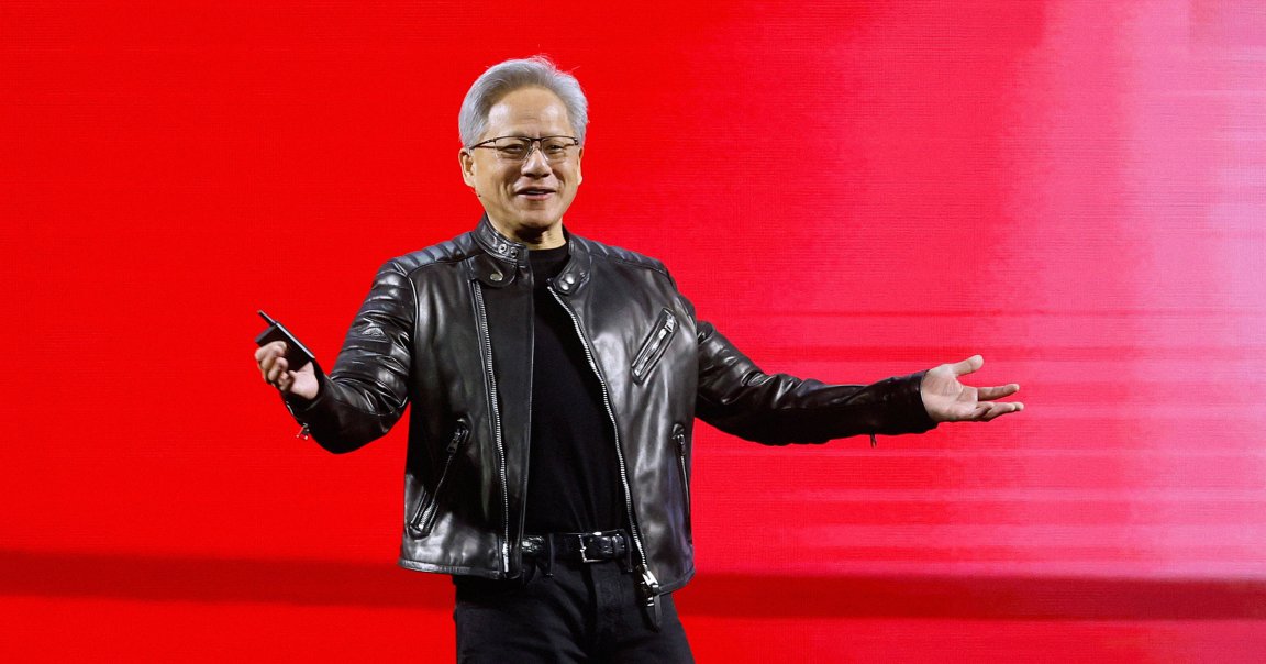 Nvidia CEO Jensen Huang delivers the keynote address.