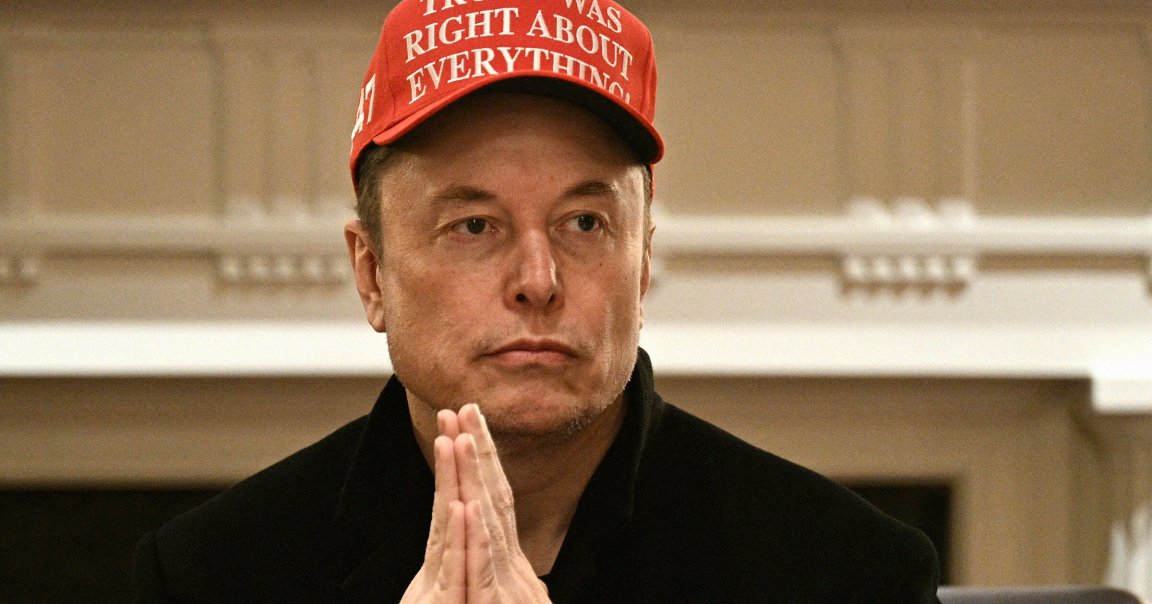 Musk looks on as US President Donald Trump hosts a cabinet meeting.