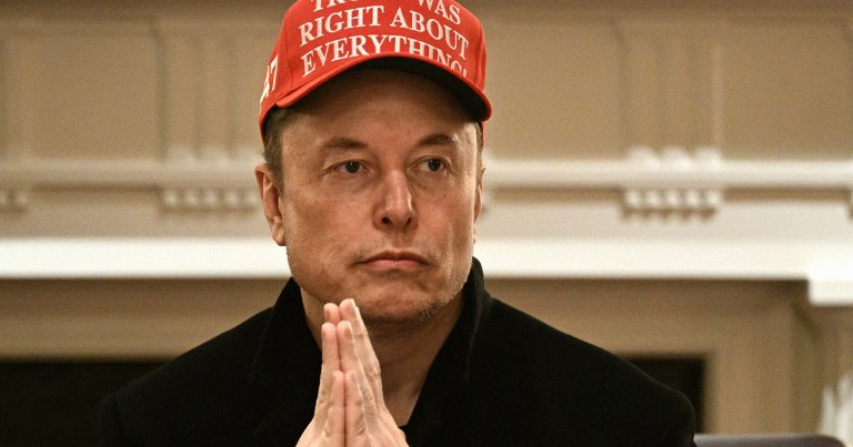 Musk looks on as US President Donald Trump hosts a cabinet meeting.