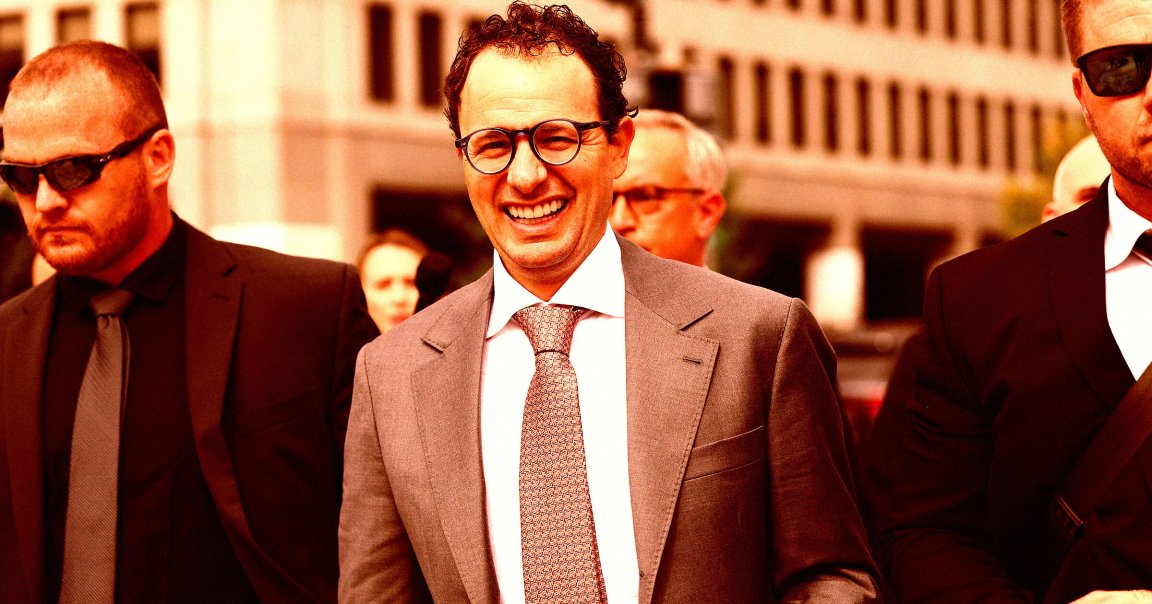Anthropic Co-founder and CEO Dario Amodei arrives to the Eisenhower Executive Office Building.