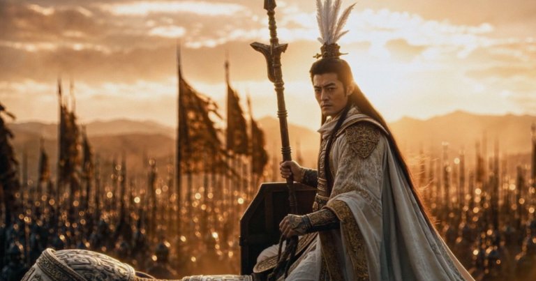 A screenshot of China's first AI feature film, Sanxingdui: Future Past.
