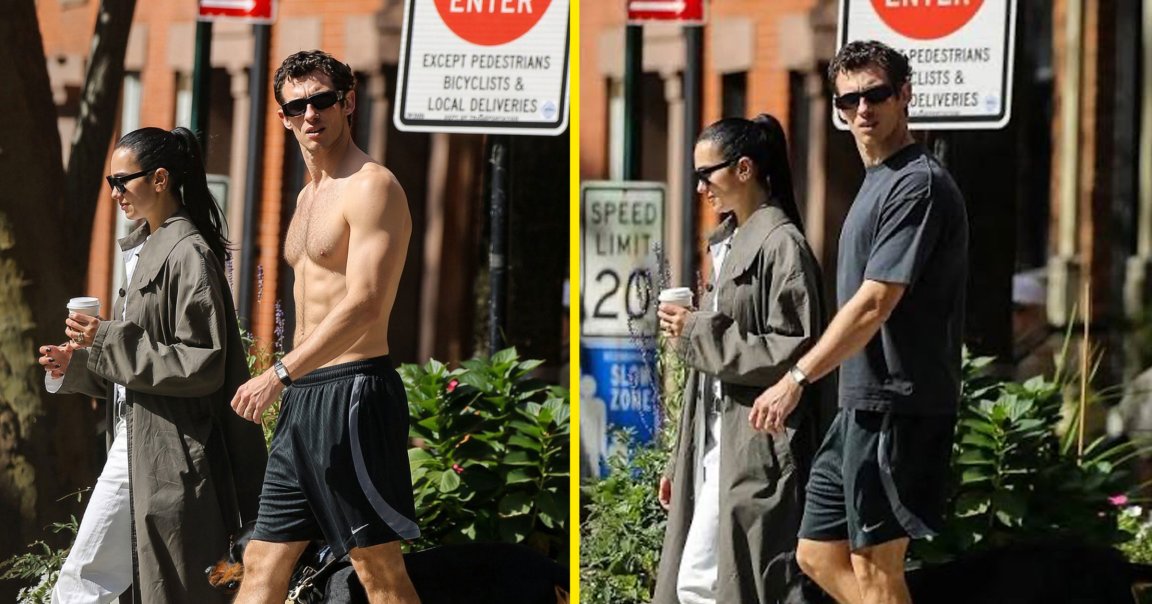 An AI-edited photo of Callum Turner shirtless.