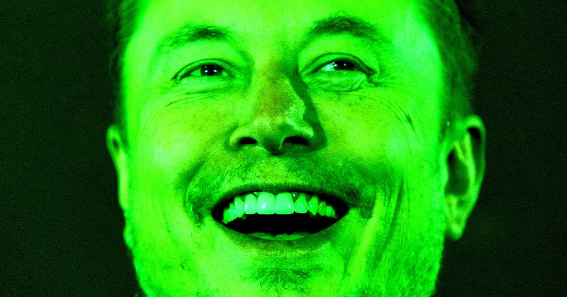 A color-treated photo of Elon Musk.