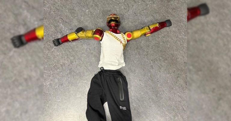 A picture of a robot that was reportedly used to sexually assault a teenage girl.