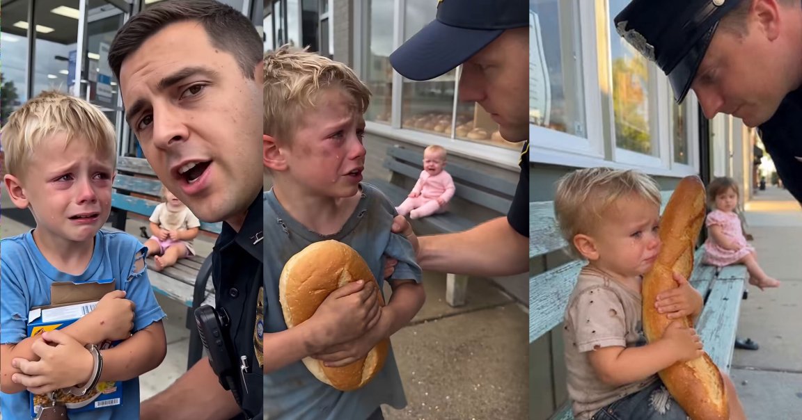 Screenshots of AI-generated videos of begging children on Facebook.