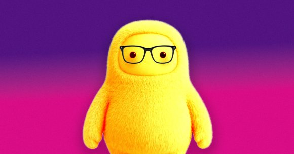 A photo illustration of Meta's Muse mascot.