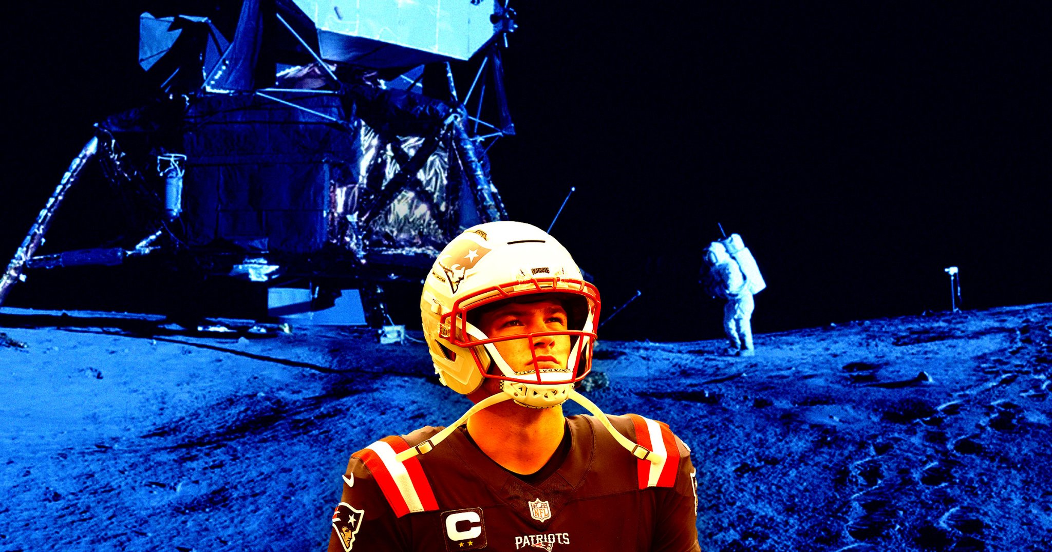 Patriots Quarterback Drake Maye Is a Moon Landing Truther, Prompting Response From NASA