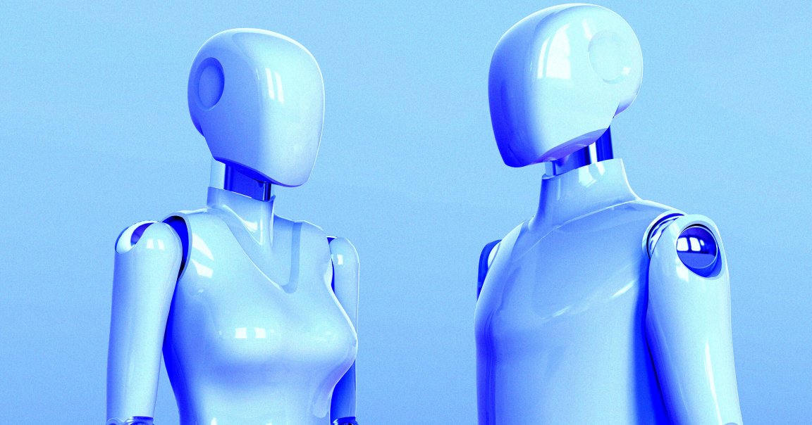 A male and female android.