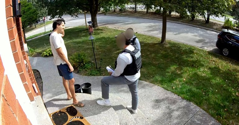 A screenshot of a YouTuber who created a Flock-style camera that collects police plates.