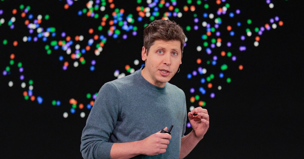 OpenAI CEO Sam Altman delivers the keynote address during the OpenAI developers conference.